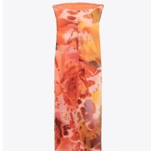 Zara strapless printed tulle dress